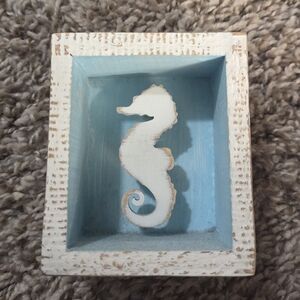 Rustic Seahorse Shadow Box Decor